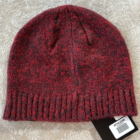 Brand New Harley-Davidson Motorcycles Knit Ribbed Beanie Hat Marbled Dark Red - Picture 5 of 13